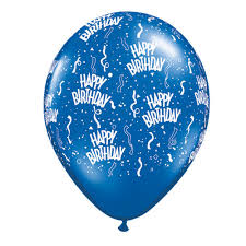 (image for) Happy Birthday Blue Latex Balloon (Float Time 3+ Days)